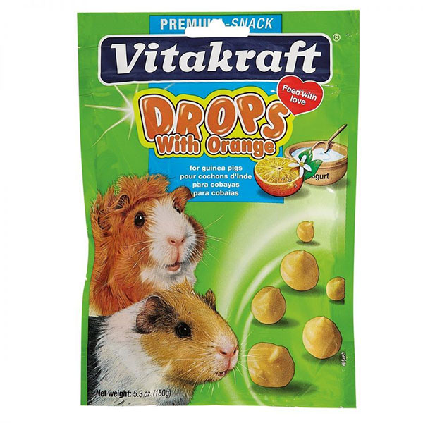 VitaKraft Drops with Orange for Guinea Pigs - 5.3 oz - 2 Pieces