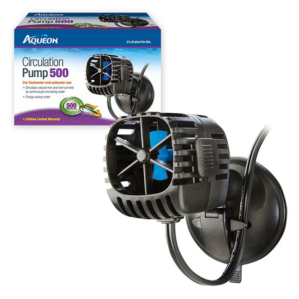 Aqueous Circulation Pump - 500 GP H - 20-40 Gallon Aquariums - 2.6 Watts