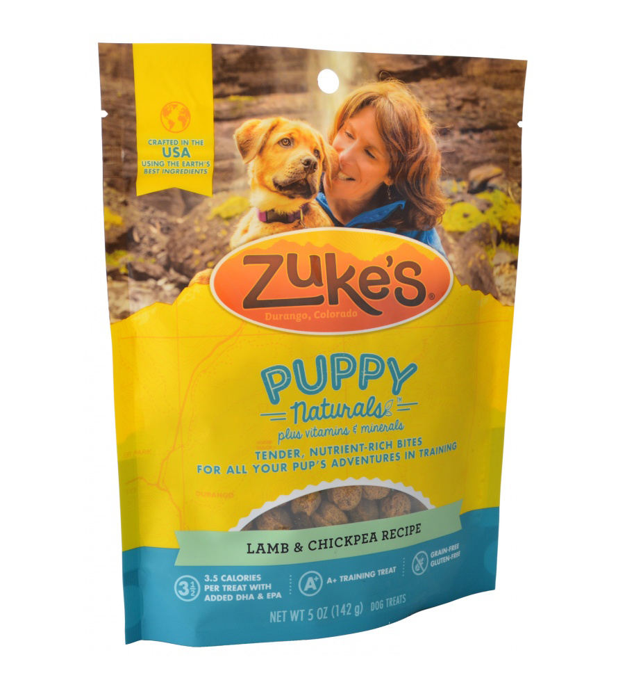 Zukes Puppy Naturals Dog Treats - Lamb and Chickpea Recipe - 5 oz
