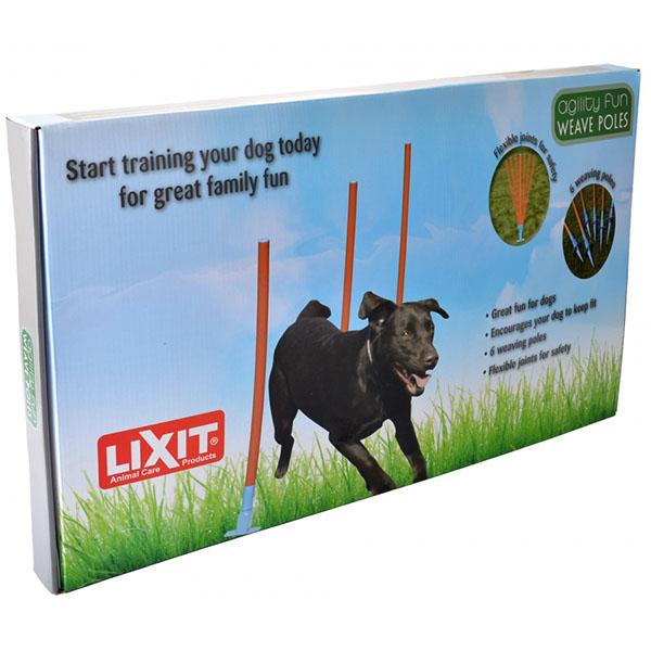 Lixit Agility Training Weave Poles for Dogs - 6 Poles