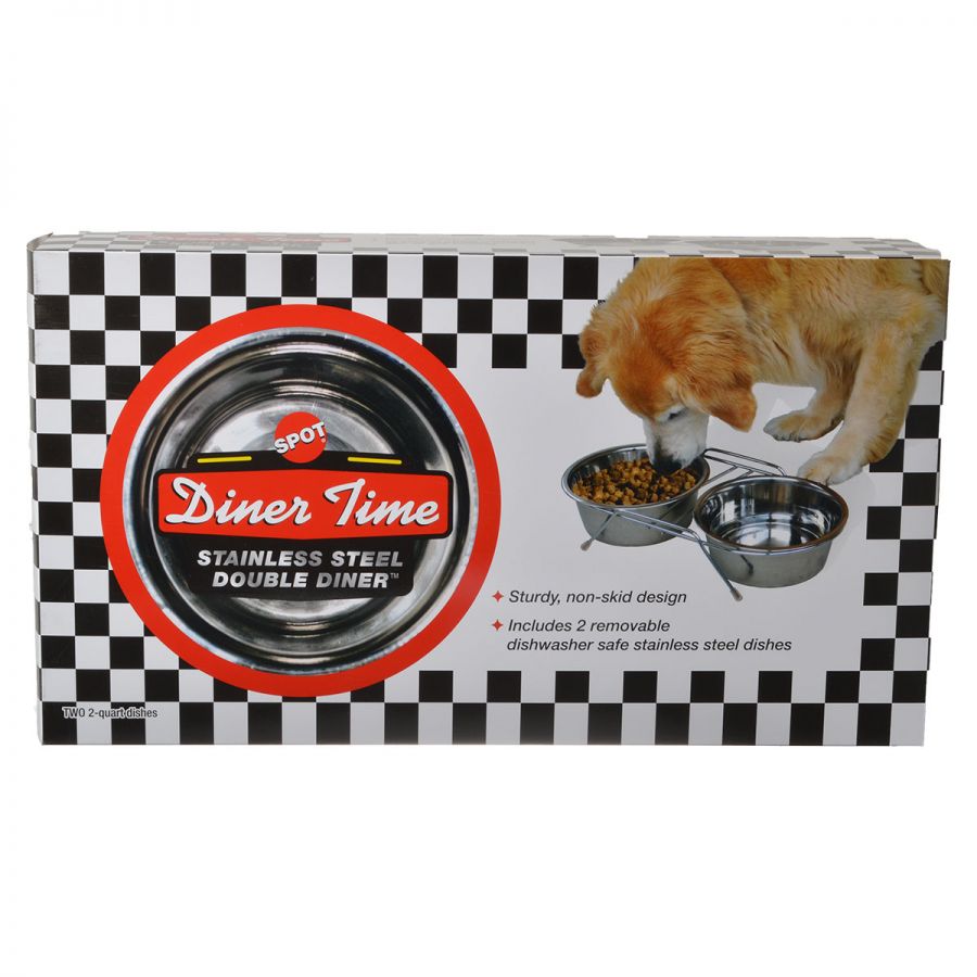 Spot Stainless Steel Double Diner - 64 oz 8.5 Diameter
