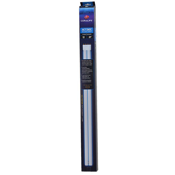 Cora life Actinium Blue light Compact Florescent - Straight Pin - 65 Watts - 21 in. Bulb