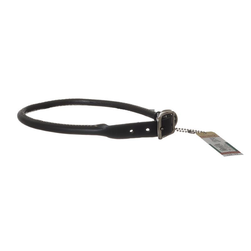 Circle T Pet Leather Round Collar - Black - 20 Neck