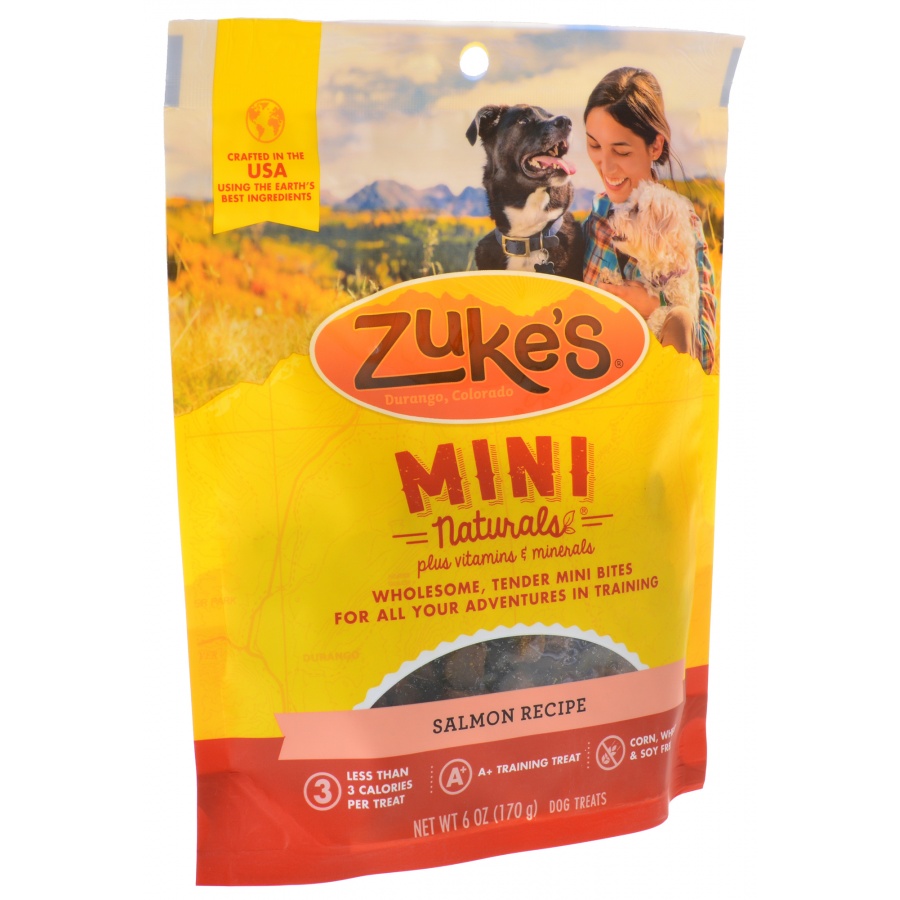 Zukes Mini Naturals Dog Treat - Savory Salmon Recipe - 6 oz