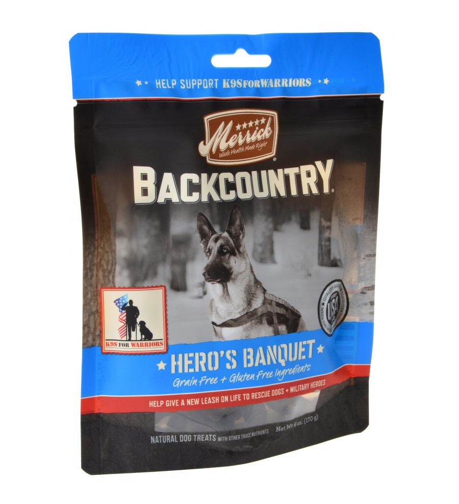 Merrick Backcountry Hero is Banquet Dog Treats - 6 oz