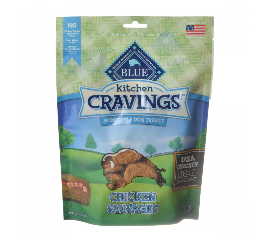 Blue Buffalo Kitchen Cravings Homestyle Dog Treats - Chicken Sausages - 6 oz