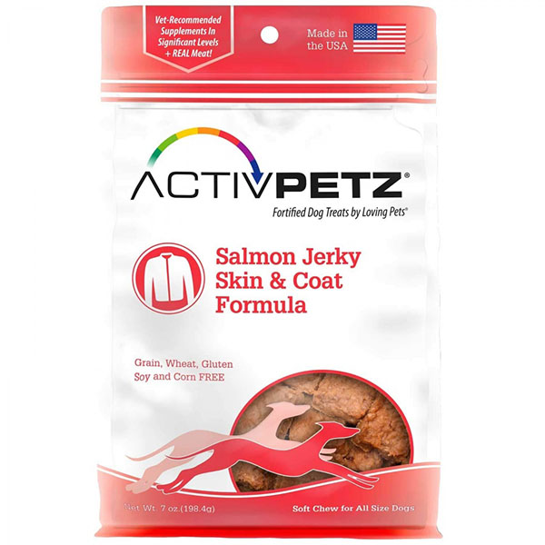 ActivPetz Salmon Jerky Skin & Coat Formula Dog Treats - 7 oz