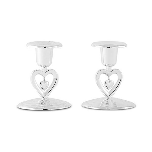 Suspended Heart Taper Candle Holders