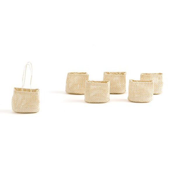 Mini Hessian Beach Bag Party Favors - Pack of 6