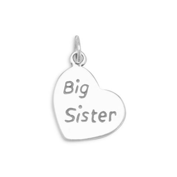Oxidized - Big Sister - Heart Charm