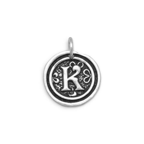 Oxidized Initial - K - Pendant