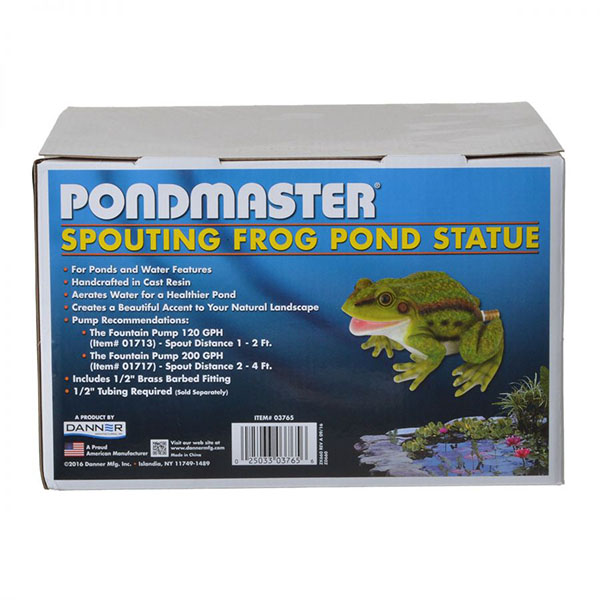 Pond master Resin Frog Spitter - 8.6 in. L x 5.1 in. W x 6.5 in. H