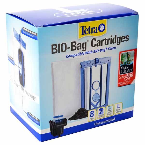 Tetra Bio-Bag Cartridges with Stay Clean - Large - 8 Count