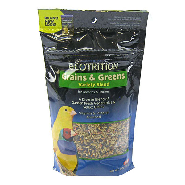 Ecotrition Grains & Greens Variety Blend for Canaries and Finches - 8 oz