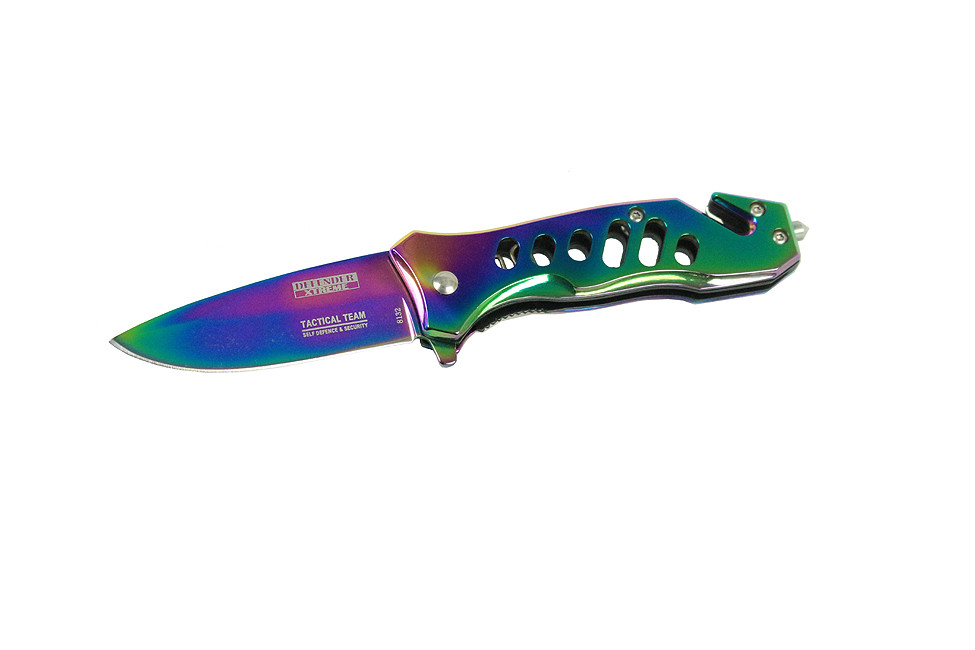 6.5 in. Defender Xtreme Multi Color Folding Spring Assisted Knife