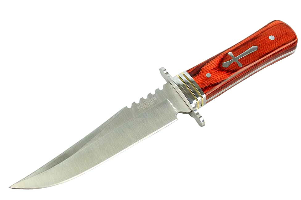 11 in. Defender Xtreme Hunting Knife Full Tang Stainless Steel Blade with Wood Handle