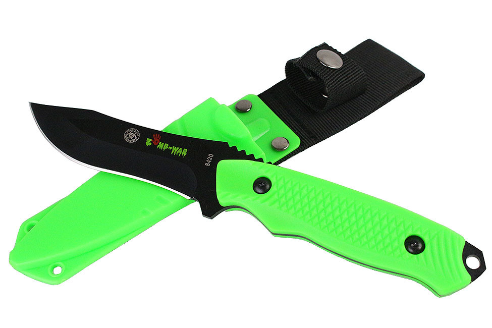 8 in. Defender Xtreme Hunting Knife with Sheath Green