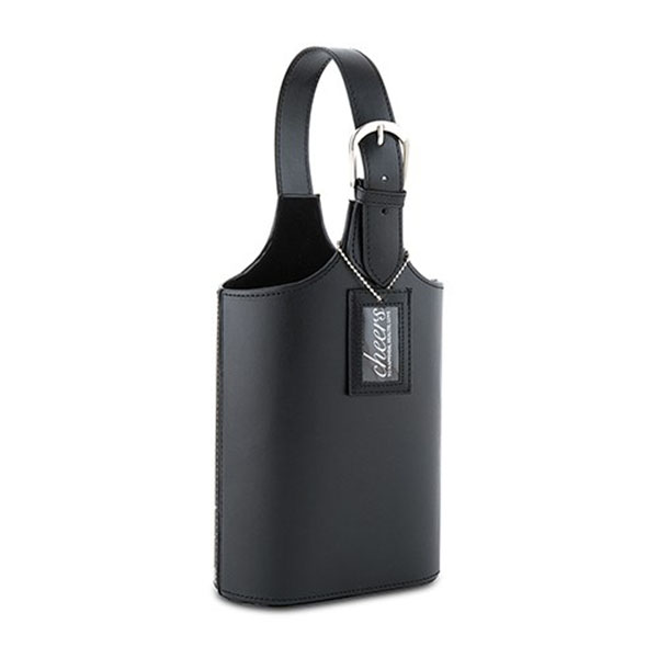 2 Section Wine Carry Bag - Black