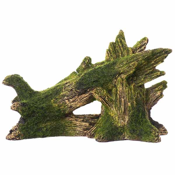 Exotic Environments Fallen Moss Covered Tree - 8 in. L x 3.5 in. W x 5 in. H