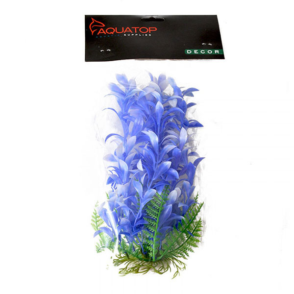 Aqua top Bacopa Aquarium Plant - Blue and White - 9 in. High w/ Weighted Base - 2 Pieces