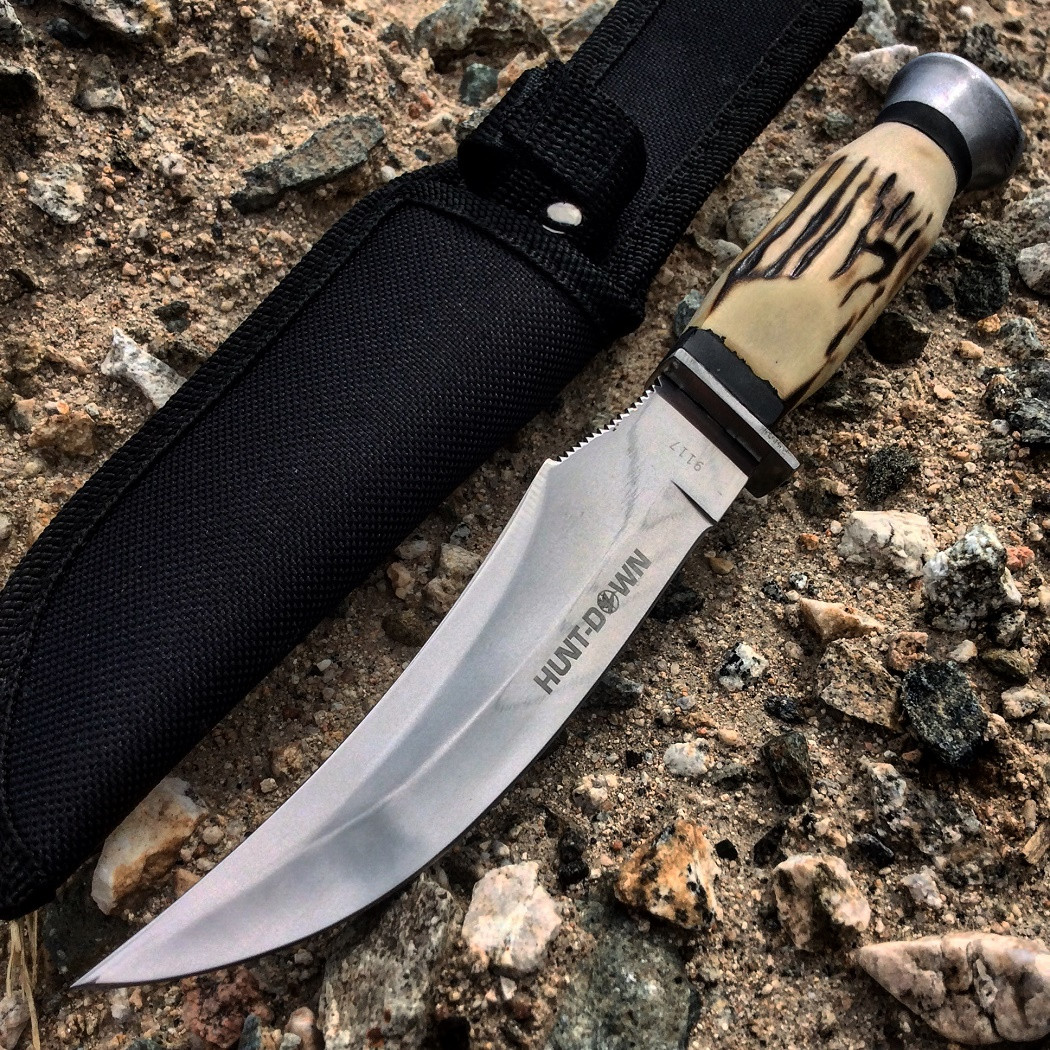 8.5 in. Hunt-Down Fixed Blade knife with Nylon Sheath