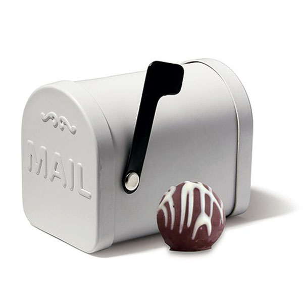 Small White Tin Mailbox Favor Container - Pack of 6