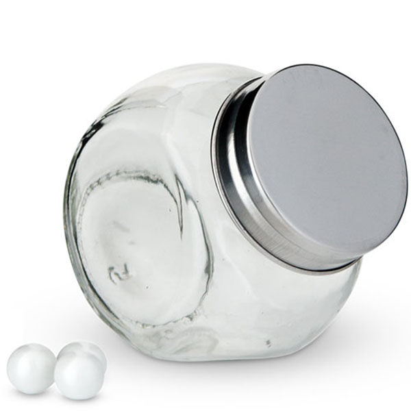 Small Glass Candy Jar With Lid Wedding Favor - Pack of 12