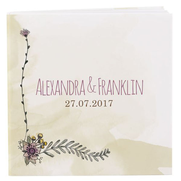 Natural Charm Personalized Book Style Notepad - 12 Pieces