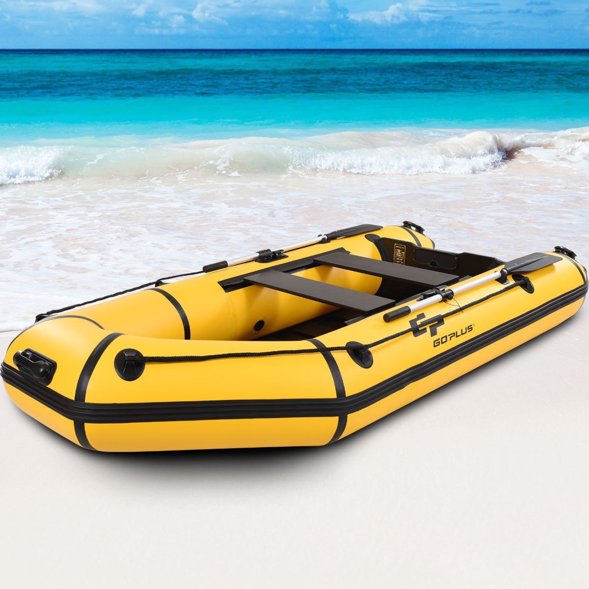 Goplus 4 - Person 10 Ft Inflatable Dinghy Boat For Rafting Water Sports