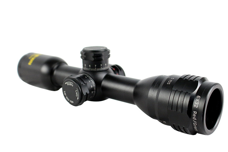 Hunt-Down Black Matte 6x32DAO R/G Compact Hunting Rifle Scope