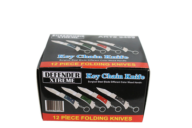 12 Piece Defender Xtreme Key Chain Folding Knife Boxed Set