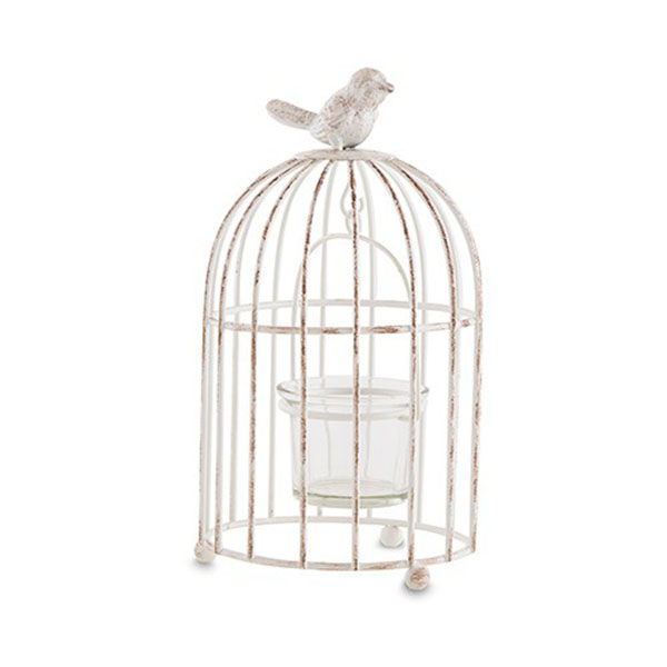Small Metal Birdcage With Suspended Tealight Holder