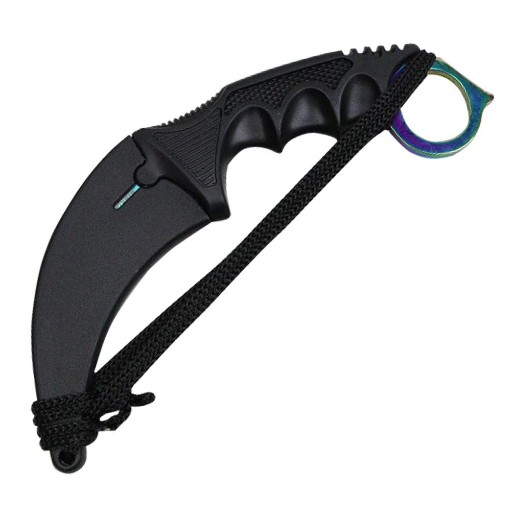 7.5 in. Hunt-Down Karambit Multi Color Blade Hunting Knife with Sheath and Clip
