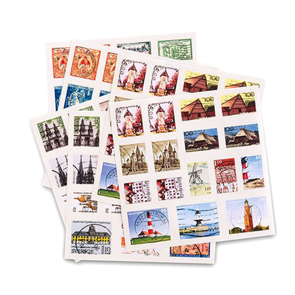 Global Destinations Postage Stamp Sticker Assortment - 4 Pieces