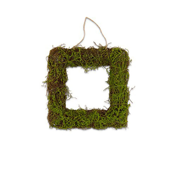 Faux Moss And Wicker Square Frame - Small - 2 Pieces
