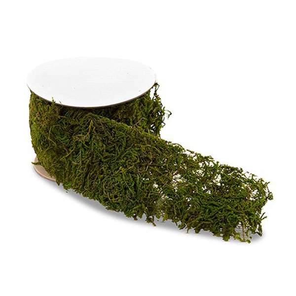 Roll Of Faux Moss Ribbon - 3 Pieces