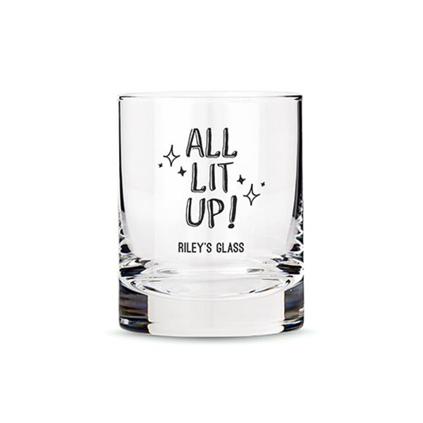 Personalized Whiskey Glasses With All Lit Up! Printing