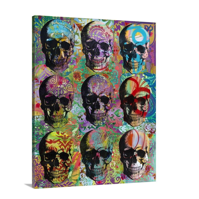 9 Skulls Wall Art - Canvas - Gallery Wrap