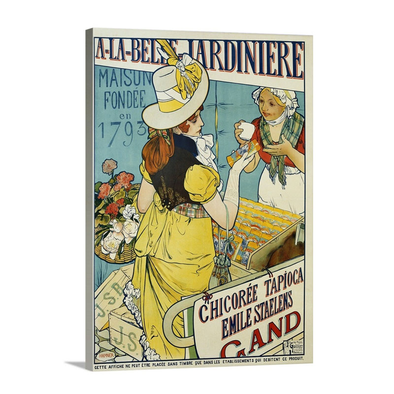 A La Belle Jardiniere Flower Seeds Advertisement Poster By Hamner Wall Art - Canvas - Gallery Wrap