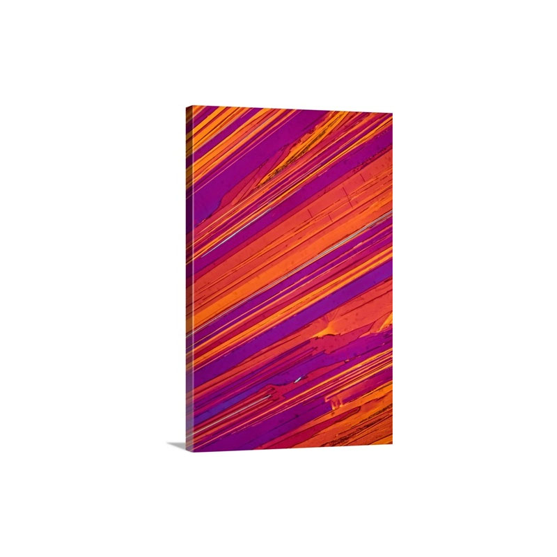 A Photomicrograph A Picture Taken Through A Microscope Of Benzoic Acid Wall Art - Canvas - Gallery Wrap