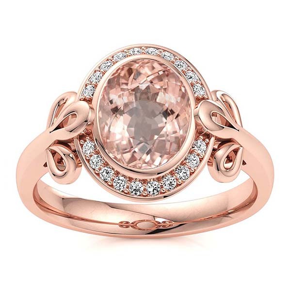 Abi Morganite Ring - Rose Gold