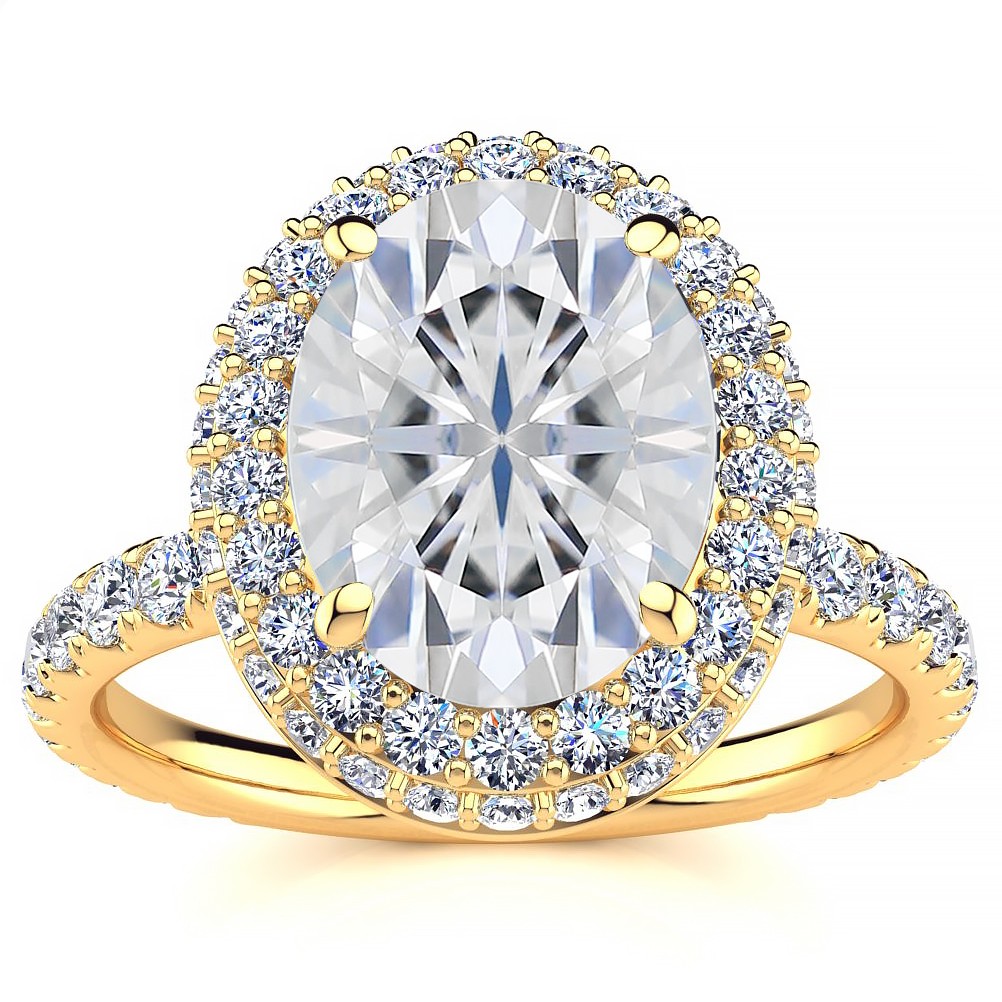 Alora Moissanite Ring - Yellow Gold