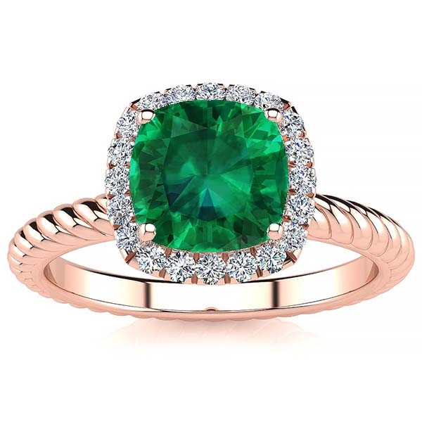 Alyssa Emerald Ring - Rose Gold