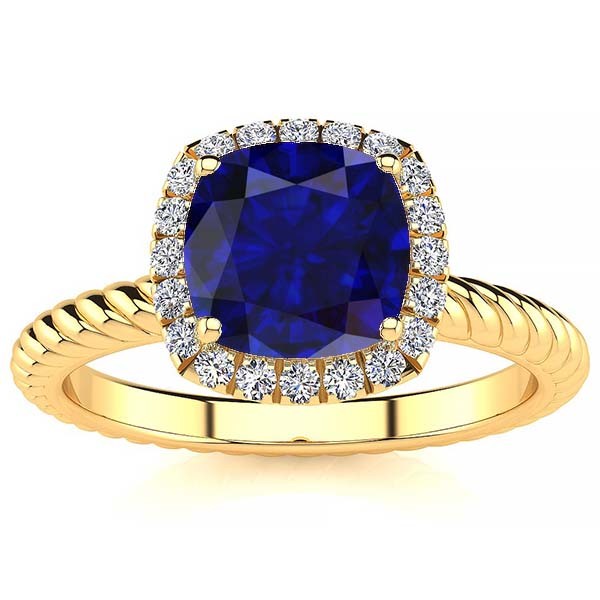 Alyssa Sapphire Ring - Yellow Gold
