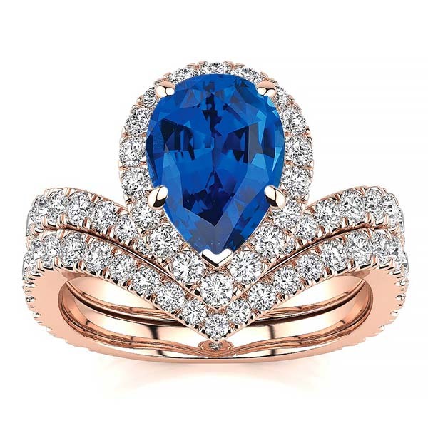 Anna Sapphire Ring - Rose Gold