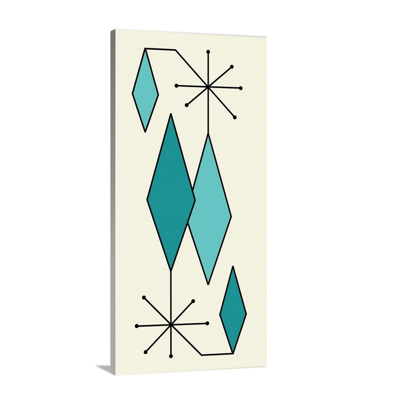 Aqua And Turquoise Gravel Art 2 Wall Art - Canvas - Gallery Wrap