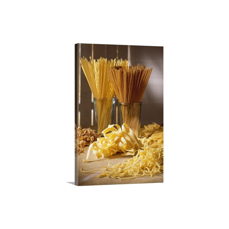 Assorted Pasta close up Wall Art - Canvas - Gallery Wrap
