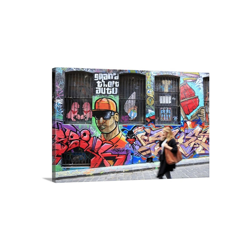 Australia Victoria Oceania Melbourne Graffiti Wall Art - Canvas - Gallery Wrap