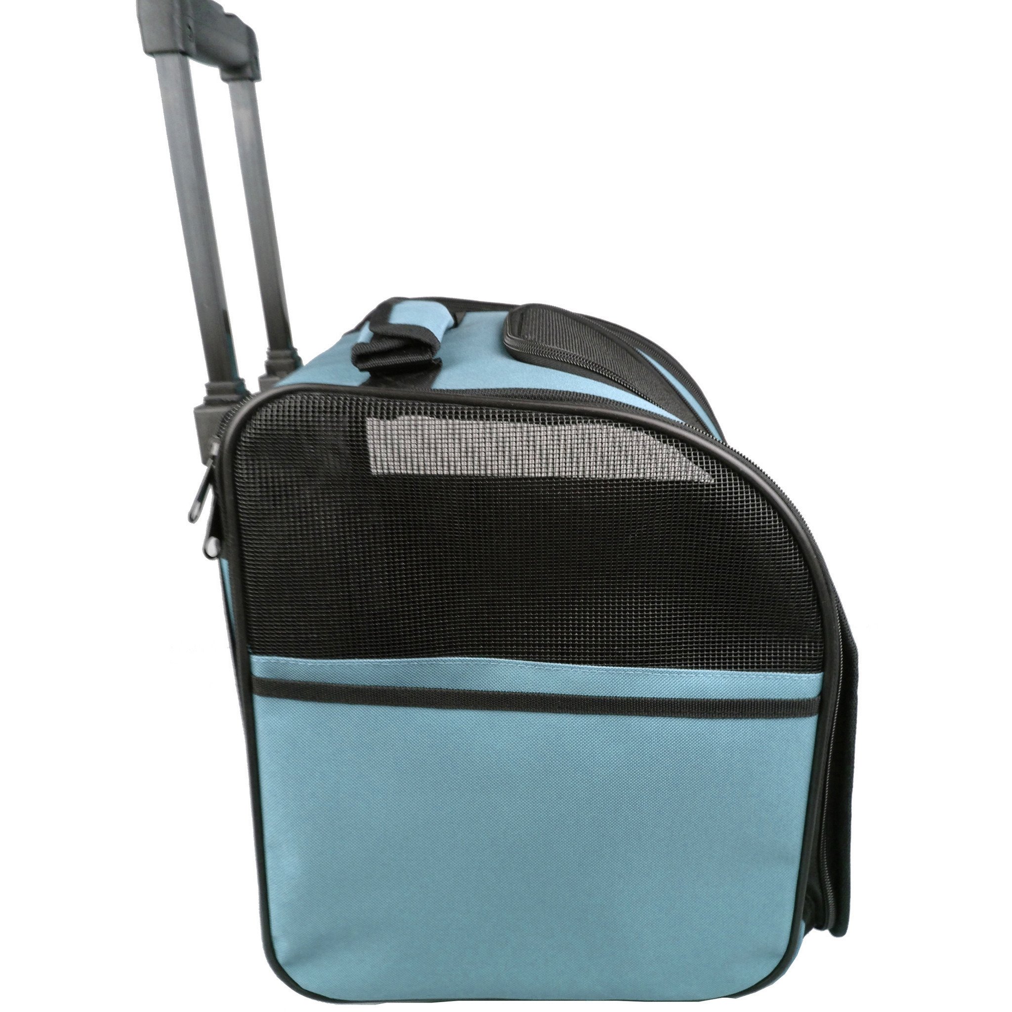 Wheeled Airline Approved Travel Pet Carrier - Blue 