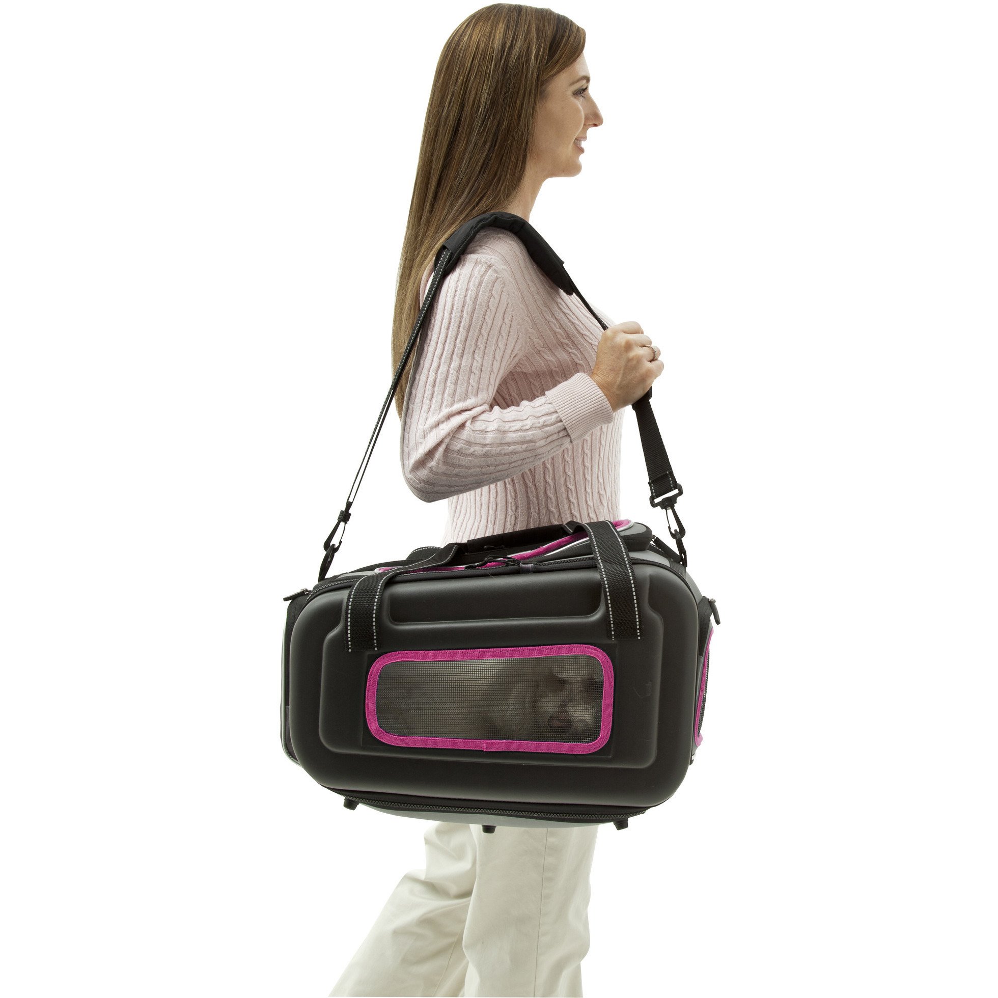 The Airline Approved Collapsible Lightweight Ergo Stow-Away Contoured Pet Carrier 